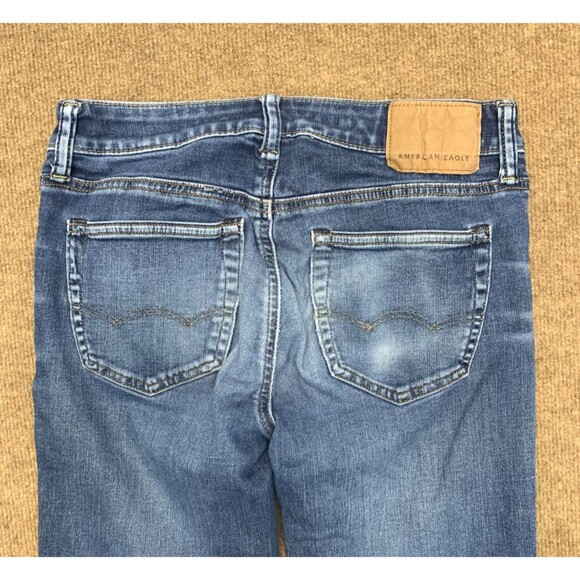 American Eagle Jeans Mens 30x34 Skinny Airflex 360 Stretch Low Rise Denim - Picture 2 of 11